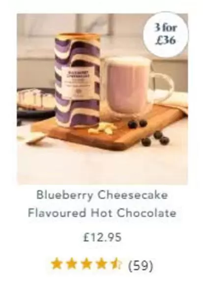 Blueberry Cheesecake Flavoured Hot Chocolate