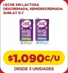 Surlat - Leche Sin Lactosa Descremada, Semidescremada