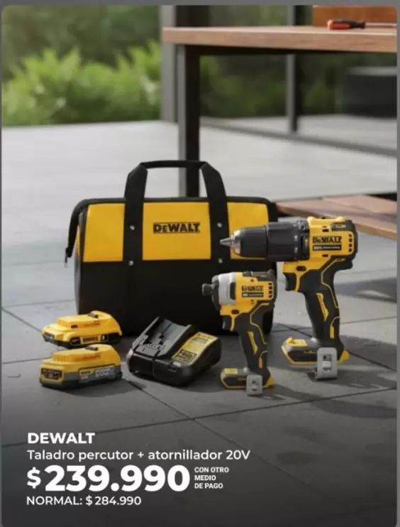 Dewalt - Taladro Percutor + Atornillador 20V