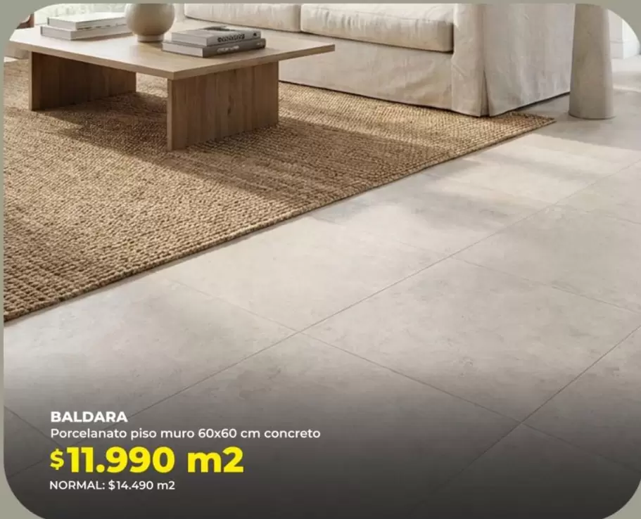 Porcelanas Piso Muro 60x60 Cm Concreto