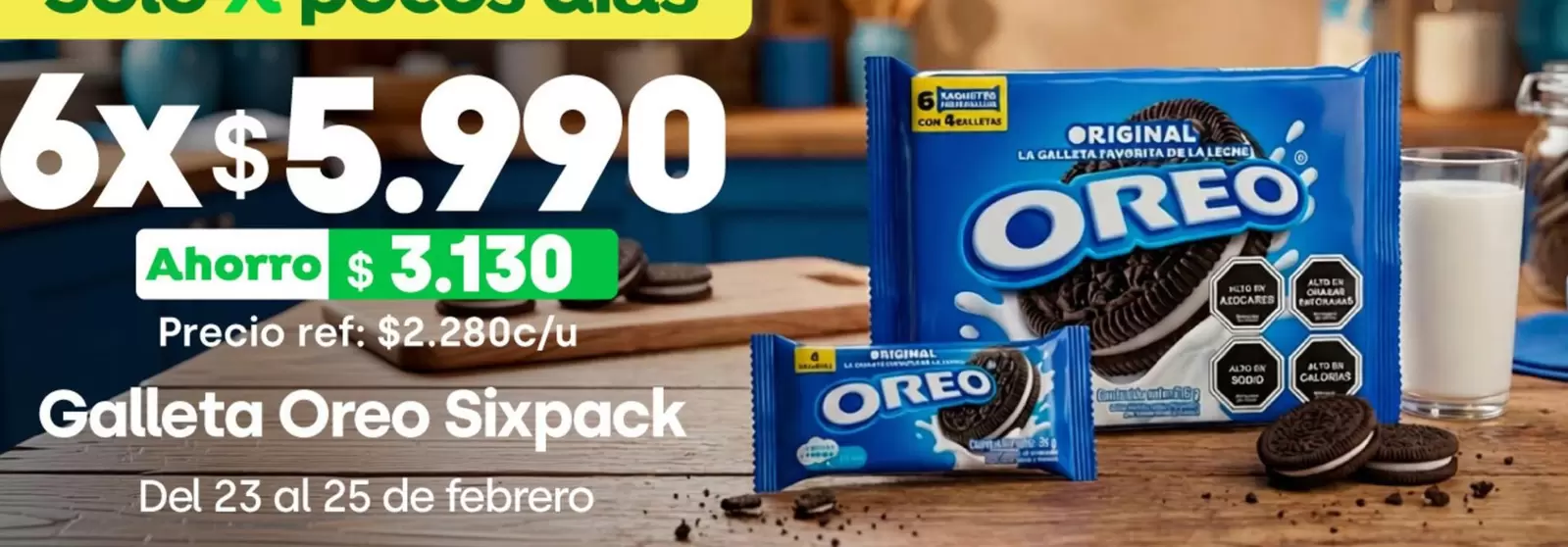 Oreo - Galleta Sixpack