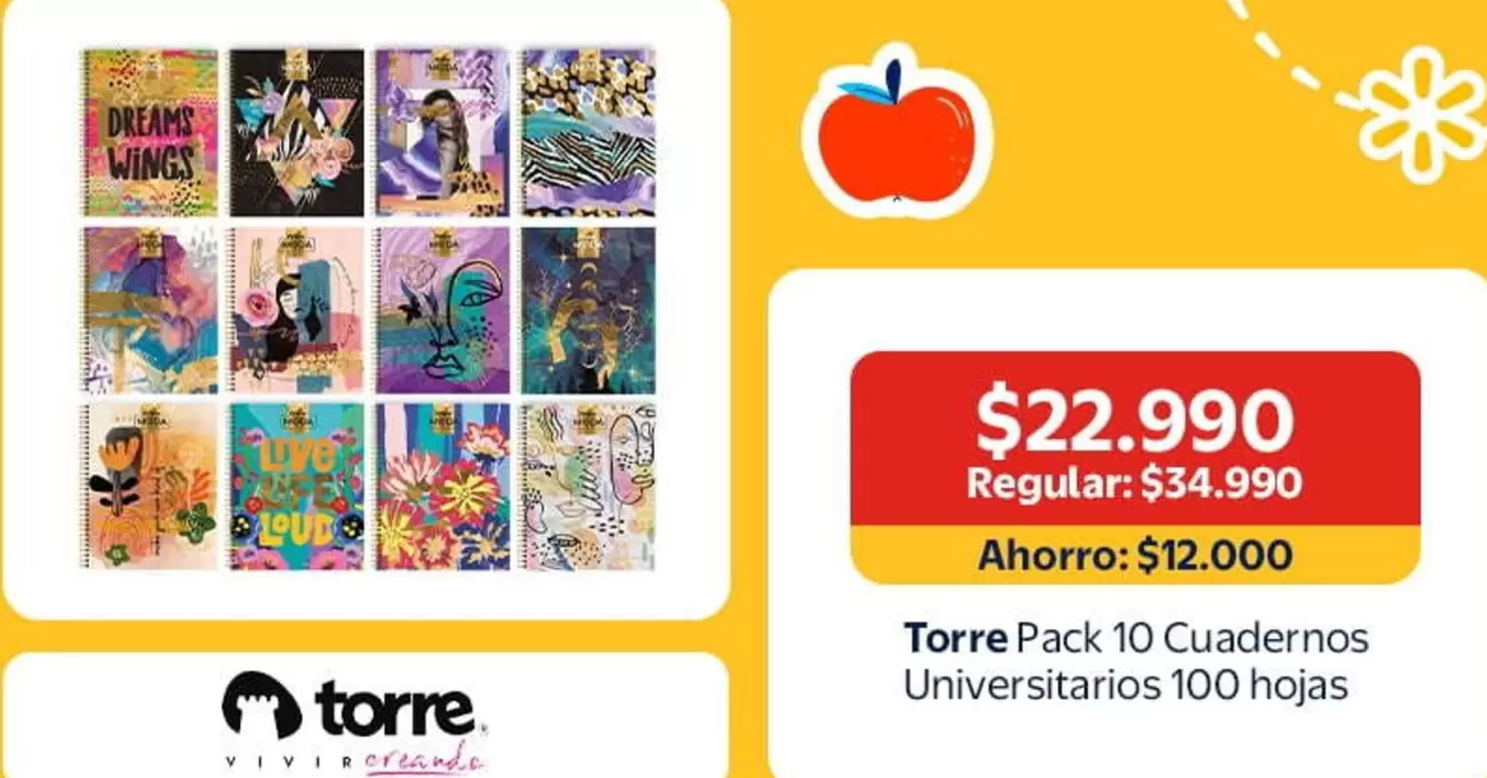 Torre -  Pack 10 Cuadernos