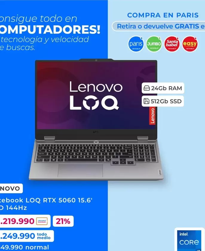 Jumbo - Lenovo ebook loq RTX 5060 15.6