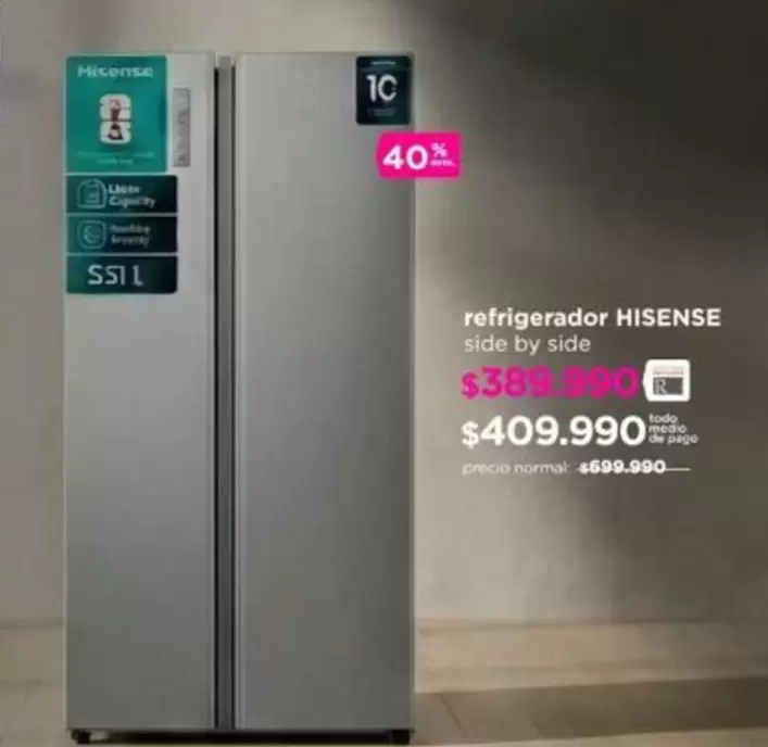Hisense - Refrigerador Side By Side