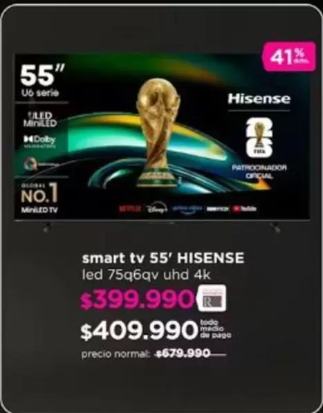 Hisense - Smart Tv 55''