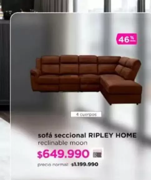 sofa seccional Ripley home