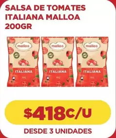 Malloa - Salsa De Tomates Italiana