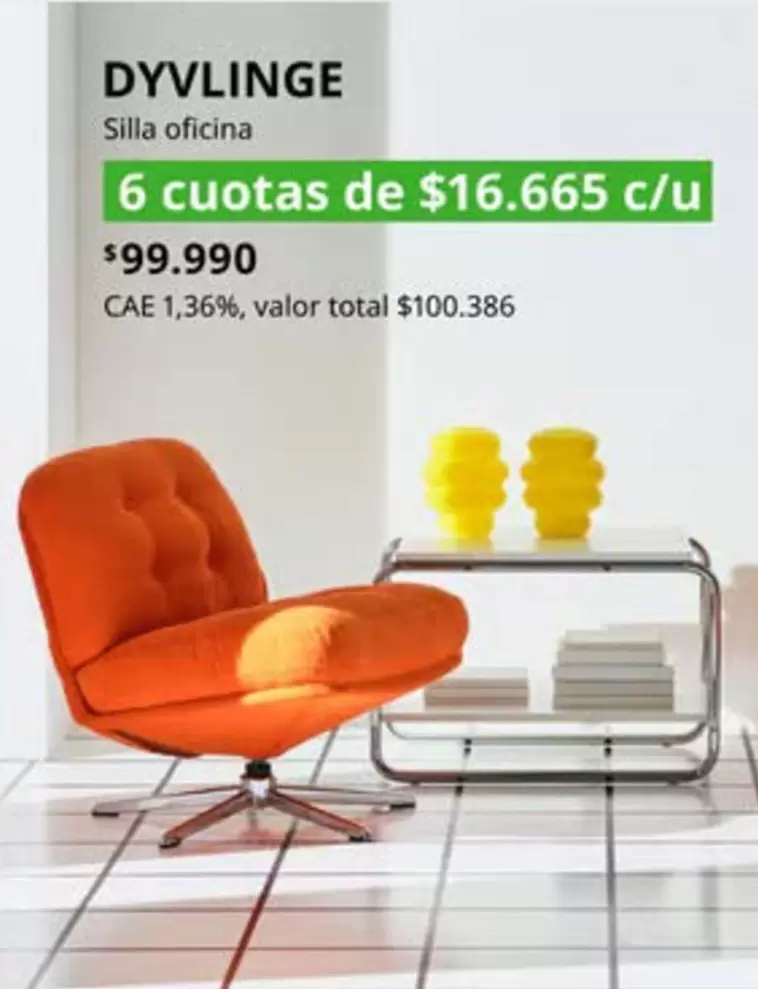 Valor - Silla Oficina 6 Cuotas
