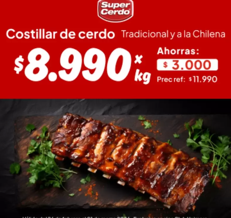 Costillar De Cerdo Tradicional Y A La Chilena