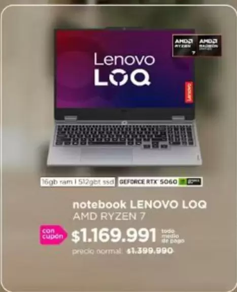 Lenovo - Notebook Amd Ryzen 7