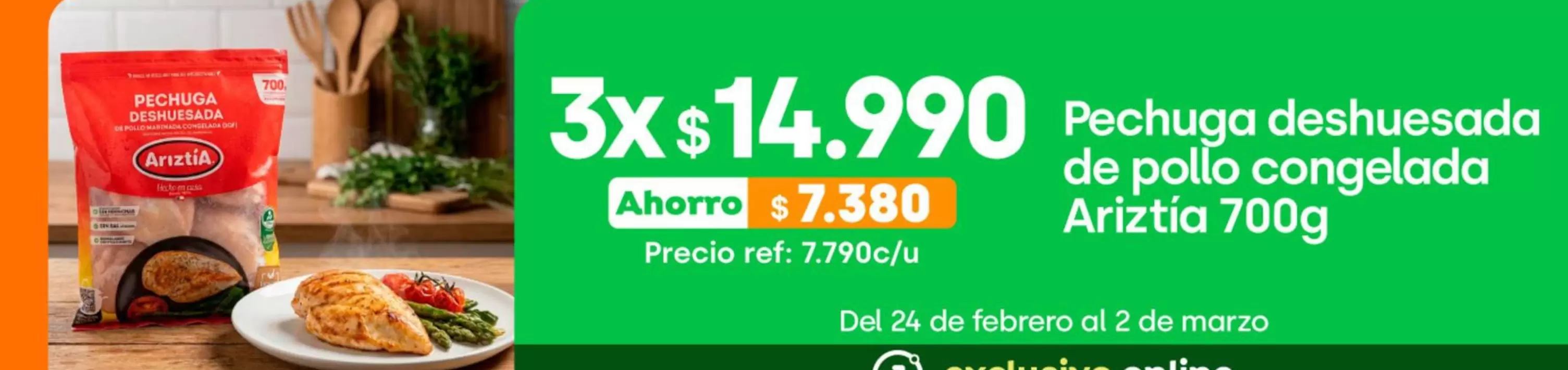 Ariztía - Pechuga Deshuesada De Pollo Congelada