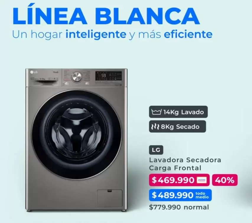 LG - Lavadora Secadora Carga Frontal