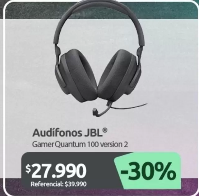 JBL - Audifonos Gamer Quantum 100 Version 2