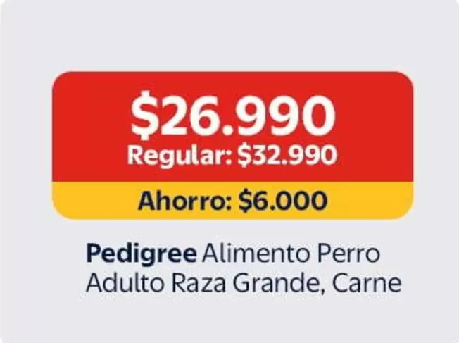 Pedigree - Alimento Perro Adulto Raza Grande, Carne