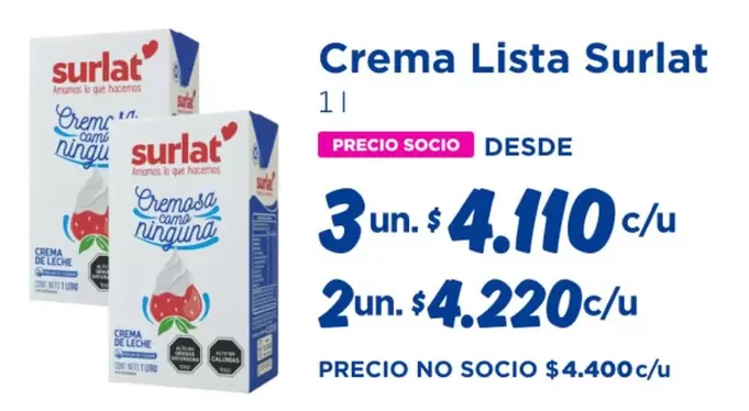 Surlat - Crema Lista