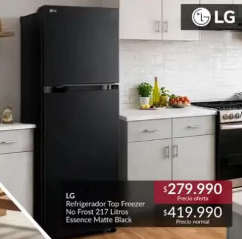 LG - Refrigerador Top Freezer No Frost 217 Litros Essence Matte Black