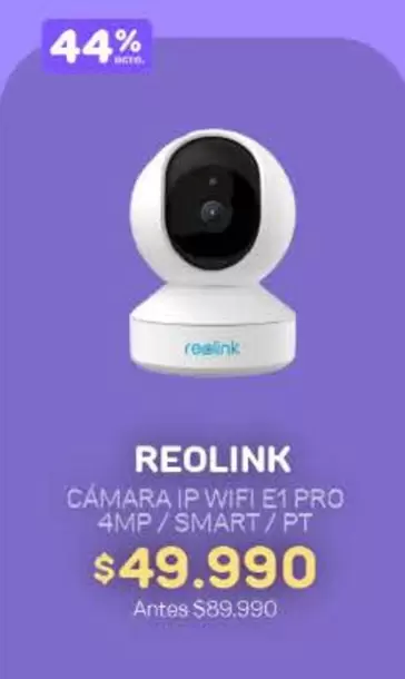 Cámara IPWWIE 1 PRO 4MP/SMART/PT