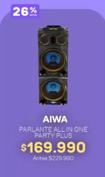Aiwa - Parlante All In One Party Plus