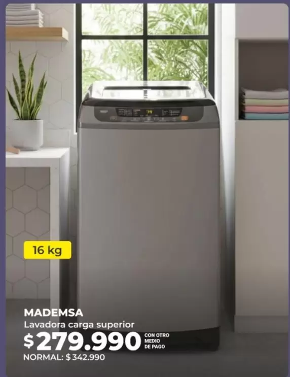 Mademsa - Lavadora Carga Superior
