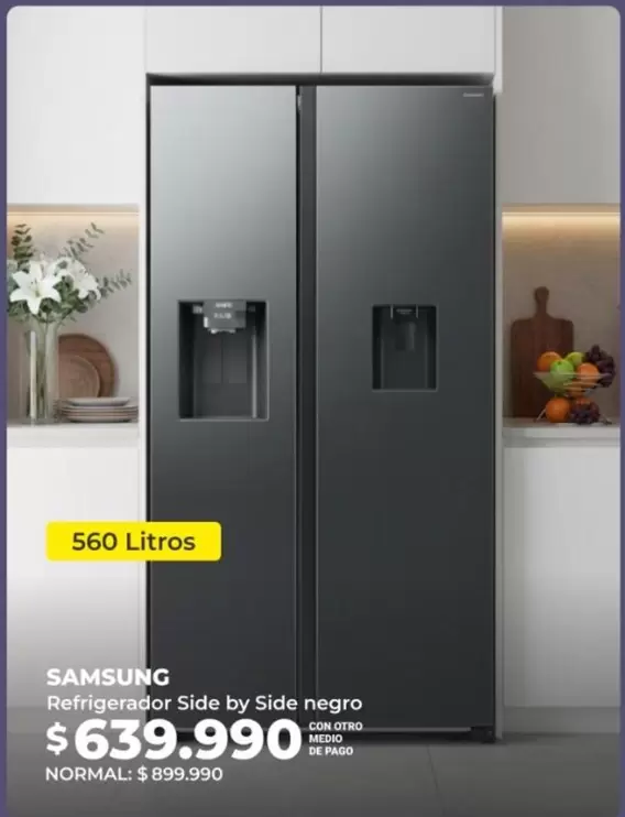 Samsung - Refrigerador Side By Side Negro