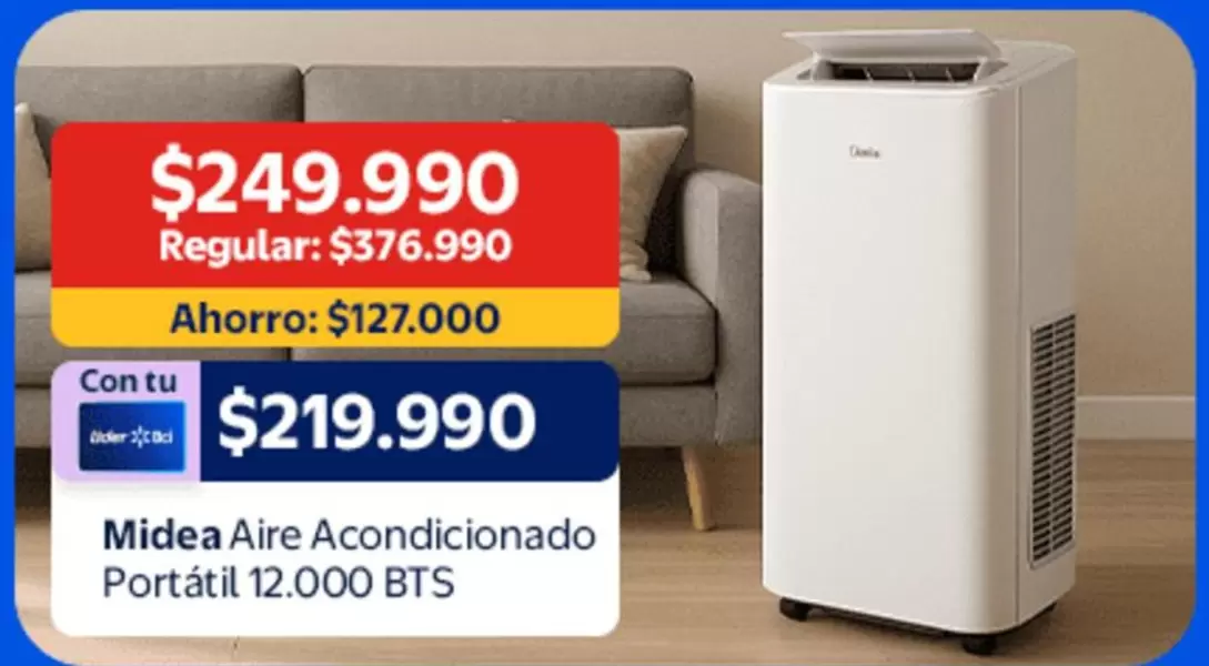 Midea - AIRO Econdicionado Portatil 12000 BTS