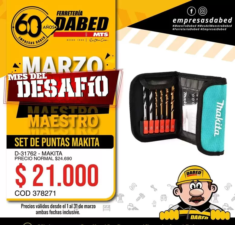 MTS - Set De Puntas Makita