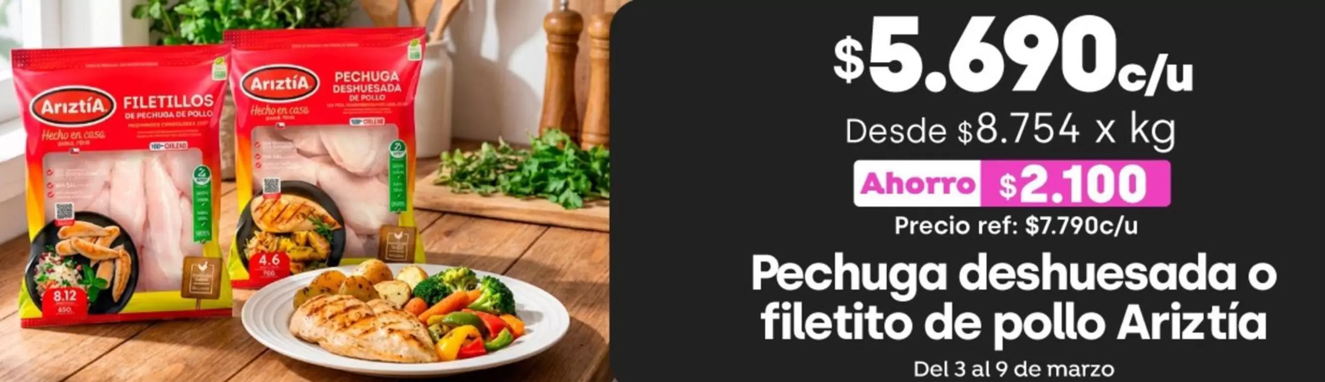 Ariztía - Pechuga Deshuasada O Filetto De Pollo