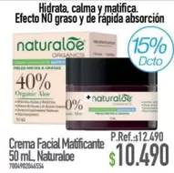Naturaloe - Crema Facial Matificante