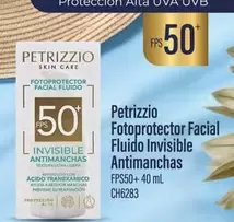 Petrizzio - Fotoprotector Facial Fluido Invisible Antimanchas