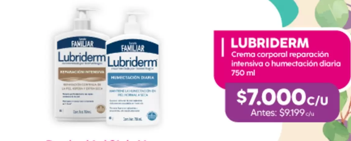 Lubriderm - Crema Corporal Reparacion Intensiva O Humecton Donna