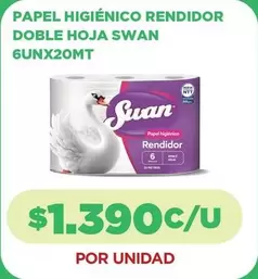 Swan - Papel Higiénico Rendidor Doble Hoja