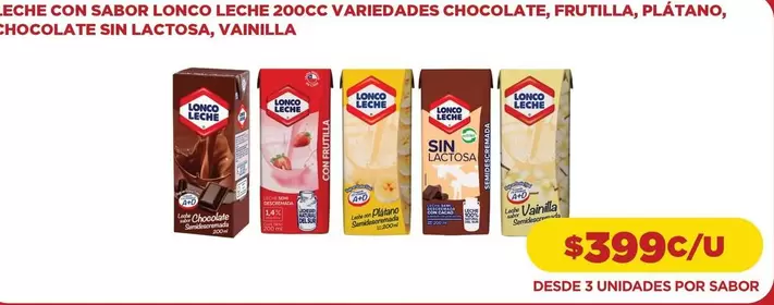 Lonco Leche - Leche Con Sabor  Variedad Chocolate