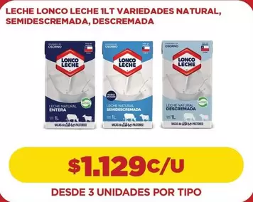 Lonco Leche - Leche , Semidescremada, Descremada