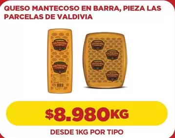 Las Parcelas De Valdivia - Queso Mantecoso En Barra, Pieza