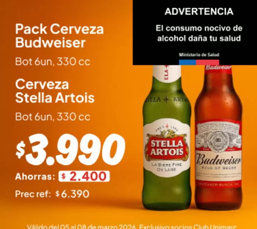 Stella Artois - Pack Cerveza Budweiser