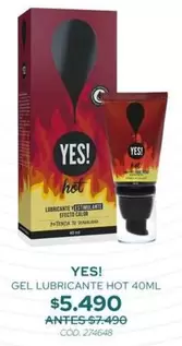 Yes - Gel Lubricante Hot 40ml