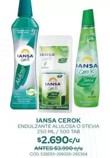 Iansa - Endulzante Allulosa O Stevia