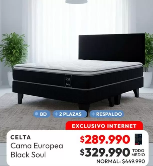 Celta - Cama Europea Black Soul