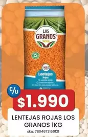 Lentejas Rojas Los Granos