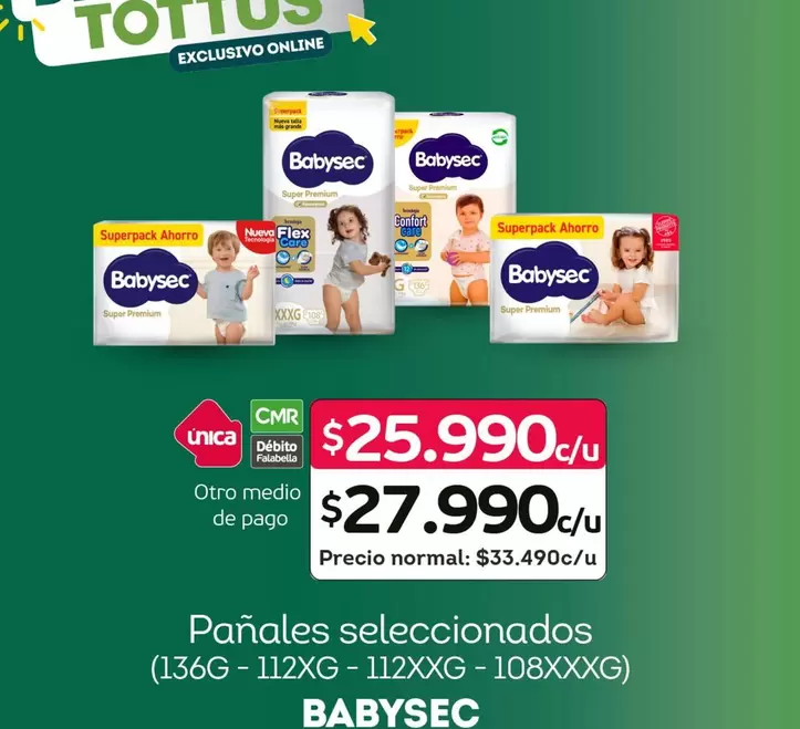 Babysec - Pañales Seleccionados