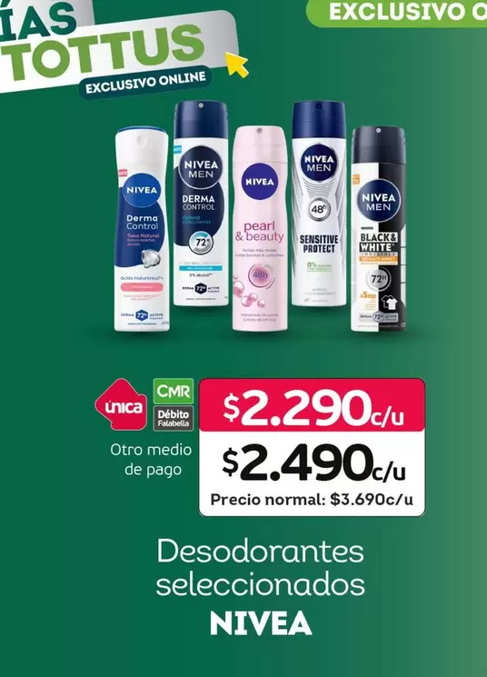 Nivea - Desodorantes seleccionados
