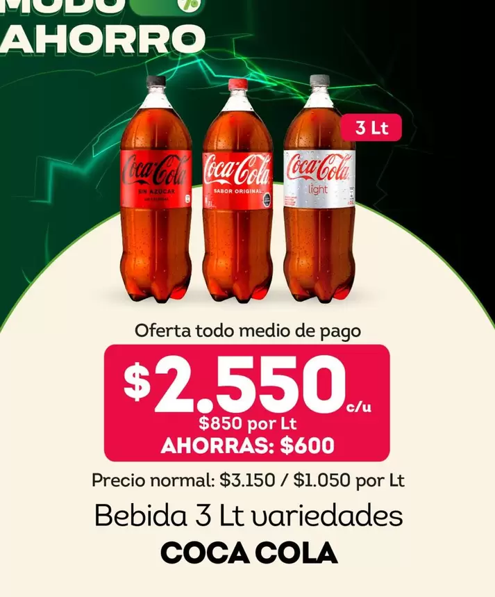 Coca Cola - Bebida 3 Lt
