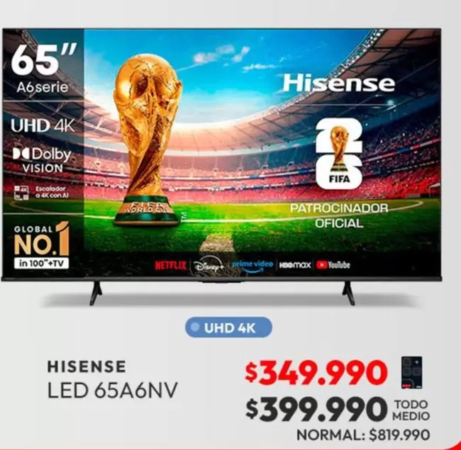 Hisense - Led 65a6nv