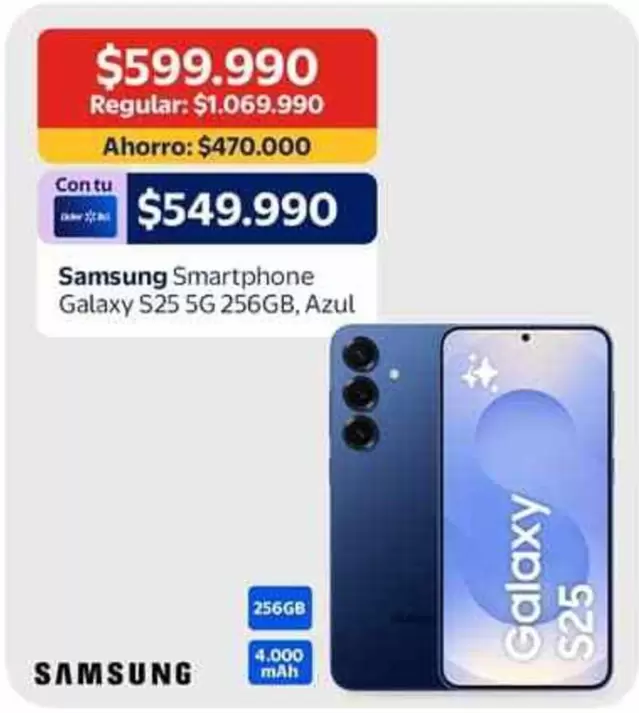 Samsung - Smartphone Galaxy S25 5g 256gb, Azul