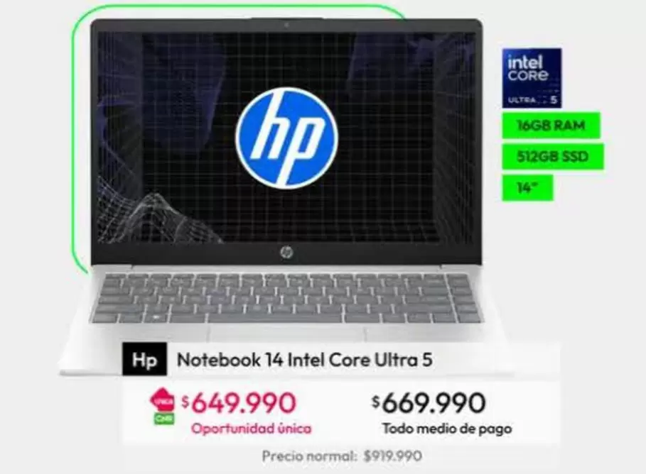 HP - Notebook 14 Intel Core Ultra 5