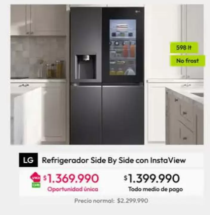LG - Refrigerador Side By Side Con InstaView
