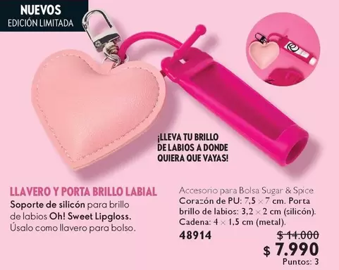 Porta - Llavero Y Brillo Labial