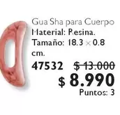 Gua Sha para Cuerpo Material Resina. Tamano