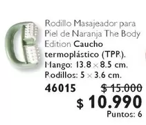Rodillo Masajeador Para Piel De Naranja The Body Edition Caucho Termoplastico