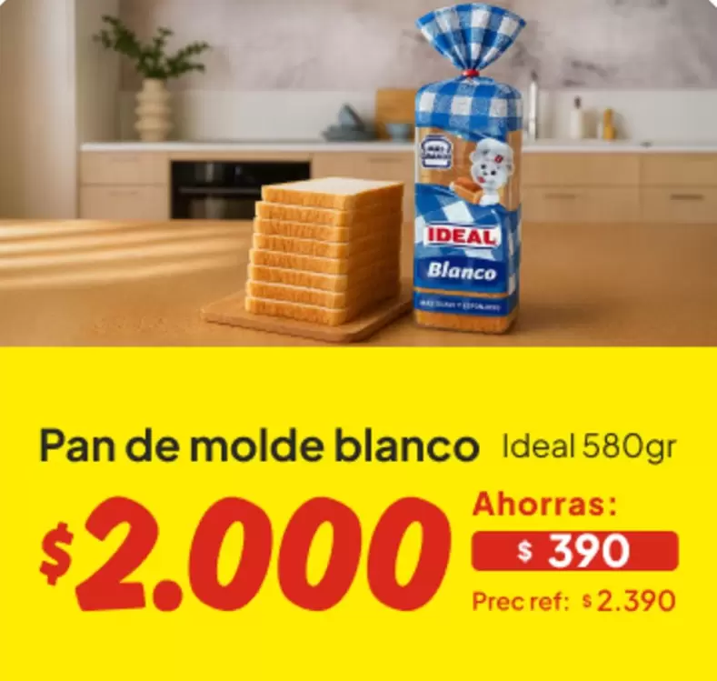 Ideal - Pan De Molde Blanco